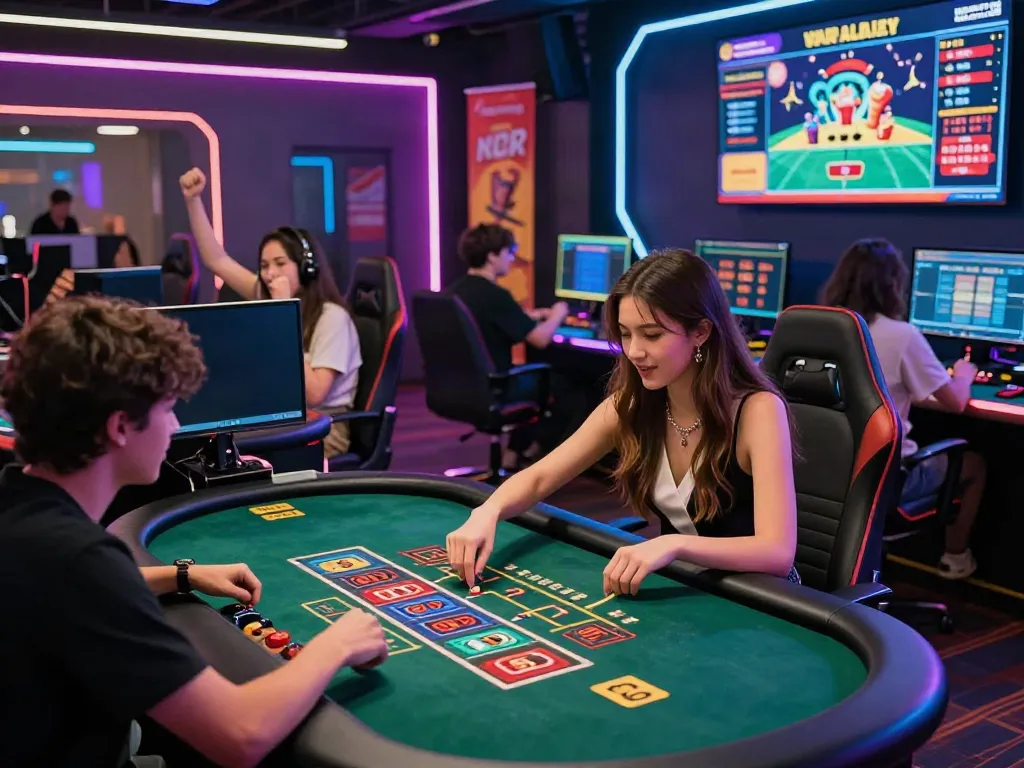 Engaging online gaming scene showcasing 11bet's vibrant live casino experience with players and interactive elements.
