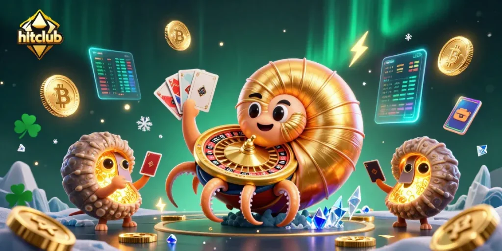 Experience dynamic gaming at hitclub with the vibrant ancient nautilus and crypto elements.